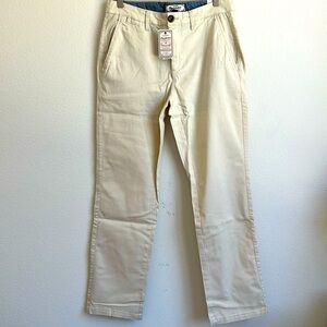 NWT Flag & Anthem Cream Cotton Straight Pants Size 29 * 30
